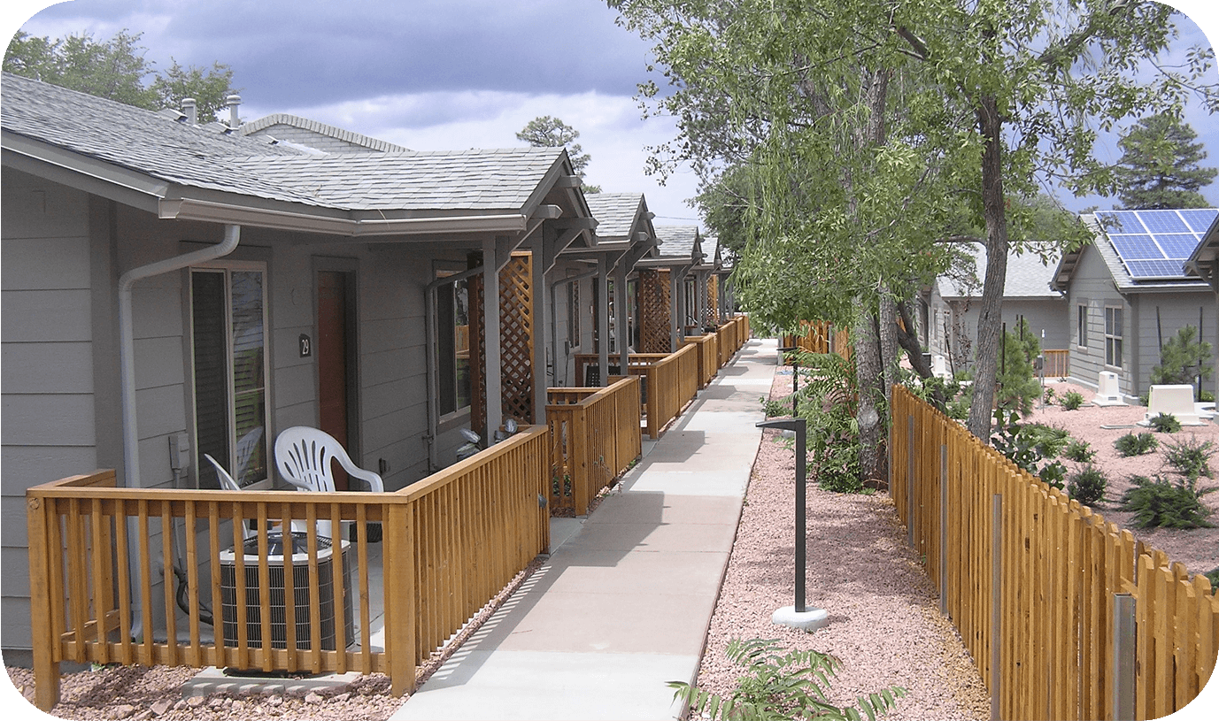Exterior of a few town homes